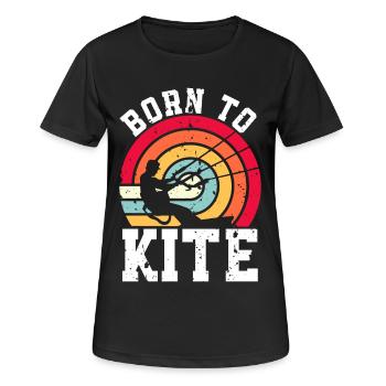 Kitesurfen Kitesurf Kitesurfer Kiteboard - Frauen T-Shirt atmungsaktiv - Schwarz - Vorne - AI Model Female 172 light (172cm)