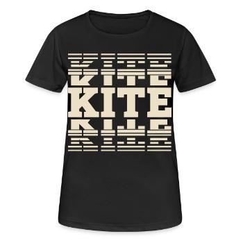 Kitesurfen Kitesurf Kitesurfer Kiteboard - Frauen T-Shirt atmungsaktiv - Schwarz - Vorne - AI Model Female 172 light (172cm)