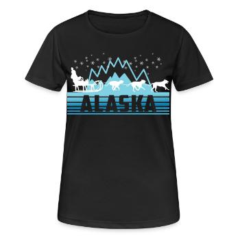 Alaska - T-shirt respirant Femme - noir - Devant - AI Model Female 172 light (172cm)