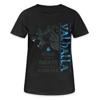 Grizzly Bear Valhalla Viking Bear Wotan Nœuds - T-shirt respirant Femme - noir - Devant - AI Model Female 172 light (172cm)