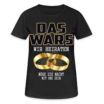 Das war´s wir Heiraten - Frauen T-Shirt atmungsaktiv - Schwarz - Vorne - AI Model Female 172 light (172cm)