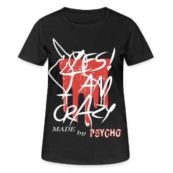 Yes I'm Crazy - Women's Breathable T-Shirt - black - Front - AI Model Female 172 light (172cm)