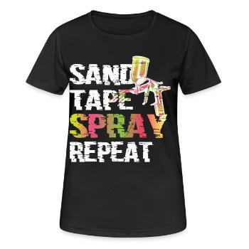 Lackierer - Frauen T-Shirt atmungsaktiv - Schwarz - Vorne - AI Model Female 172 light (172cm)