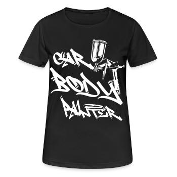 Auto Lackierer - Frauen T-Shirt atmungsaktiv - Schwarz - Vorne - AI Model Female 172 light (172cm)