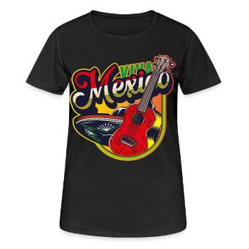 Mexiko - Frauen T-Shirt atmungsaktiv - Schwarz - Vorne - AI Model Female 172 light (172cm)