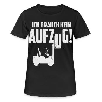 Gabelstapler Führerschein - Frauen T-Shirt atmungsaktiv - Schwarz - Vorne - AI Model Female 172 light (172cm)