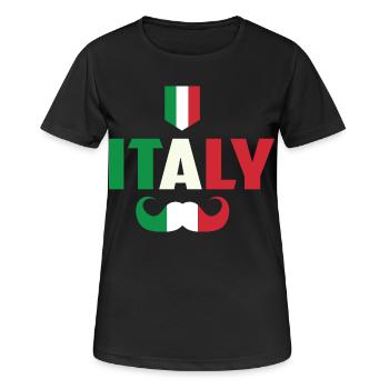 Italien Hipster - Frauen T-Shirt atmungsaktiv - Schwarz - Vorne - AI Model Female 172 light (172cm)