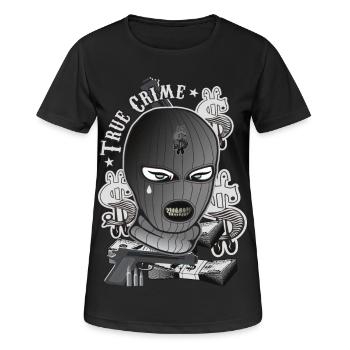 Le vrai crime - T-shirt respirant Femme - noir - Devant - AI Model Female 172 light (172cm)