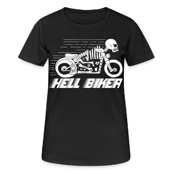 Motorcycle skeleton white - Women's Breathable T-Shirt - black - Front - AI Model Female 172 light (172cm)