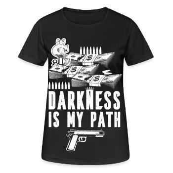 Gangster Les ténèbres sont ma voie - T-shirt respirant Femme - noir - Devant - AI Model Female 172 light (172cm)