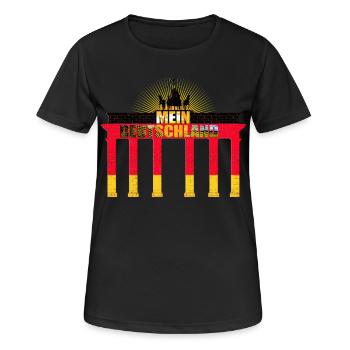 Germany Brandenburg Gate Black Red Gold - Women's Breathable T-Shirt - black - Front - AI Model Female 172 light (172cm)