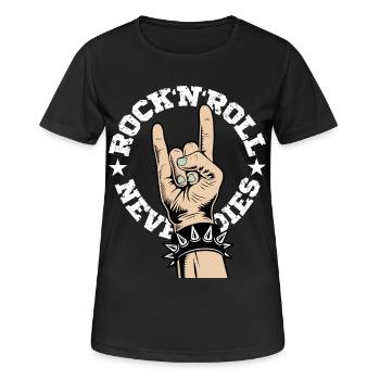 Rock'N'Roll Never Dies - Women's Breathable T-Shirt - black - Front - AI Model Female 172 light (172cm)
