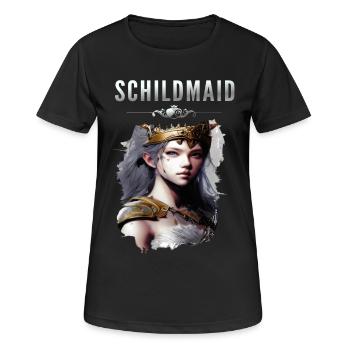 Schildmaid sexy Kriegerin - Frauen T-Shirt atmungsaktiv - Schwarz - Vorne - AI Model Female 172 light (172cm)