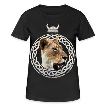 Viking lioness - Women's Breathable T-Shirt - black - Front - AI Model Female 172 light (172cm)