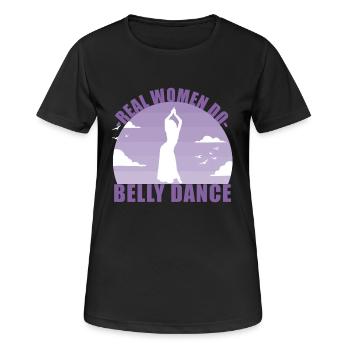 Danse du ventre Danseuse du ventre Danseur Cadeau - T-shirt respirant Femme - noir - Devant - AI Model Female 172 light (172cm)