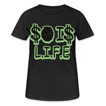 So ist das Leben - Frauen T-Shirt atmungsaktiv - Schwarz - Vorne - AI Model Female 172 light (172cm)