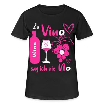 Wein Liebhaber - Frauen T-Shirt atmungsaktiv - Schwarz - Vorne - AI Model Female 172 light (172cm)