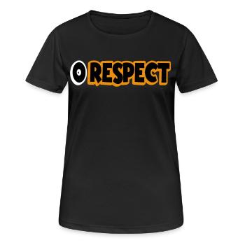 Null Respect Street Typography - Women's Breathable T-Shirt - black - Front - AI Model Female 172 light (172cm)