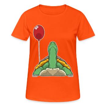 Turtle Balloon - Women's Breathable T-Shirt - neon orange - Front - AI Model Female 172 dark (172cm)