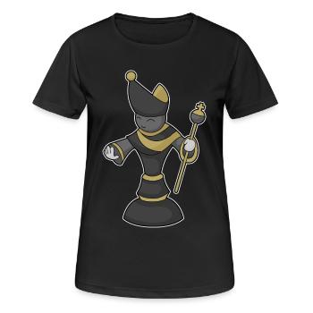 Chess Piece Bishop Chess - Women's Breathable T-Shirt - black - Front - AI Model Female 172 light (172cm)