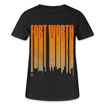 Pente de la silhouette de Fort Worth - T-shirt respirant Femme - noir - Devant - AI Model Female 172 light (172cm)