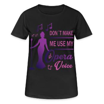 Voix forte - T-shirt respirant Femme - noir - Devant - AI Model Female 172 light (172cm)