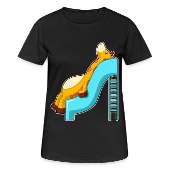 Giraffe Slide - Women's Breathable T-Shirt - black - Front - AI Model Female 172 light (172cm)