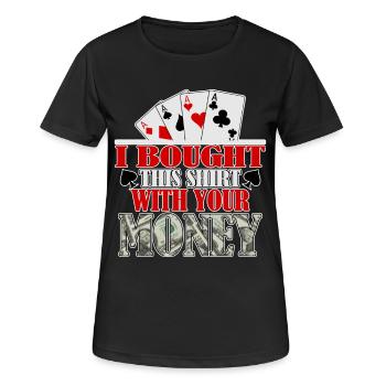 Poker Casino Poker Play Poker Joueurs de poker - T-shirt respirant Femme - noir - Devant - AI Model Female 172 light (172cm)