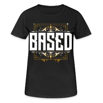 Based Kekw LUL - Streamer Saying - Omegalul - Women's Breathable T-Shirt - black - Front - AI Model Female 172 light (172cm)