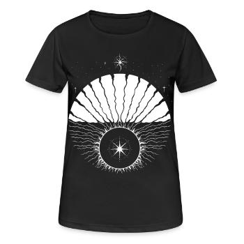 Wintersonnenwende Julmond Yule - Frauen T-Shirt atmungsaktiv - Schwarz - Vorne - AI Model Female 172 light (172cm)