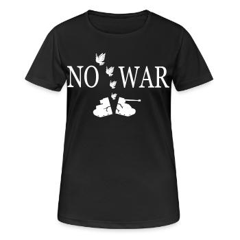 No war - Women's Breathable T-Shirt - black - Front - AI Model Female 172 light (172cm)