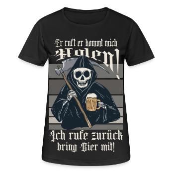 Il appelle je viendrai te chercher ! - T-shirt respirant Femme - noir - Devant - AI Model Female 172 light (172cm)