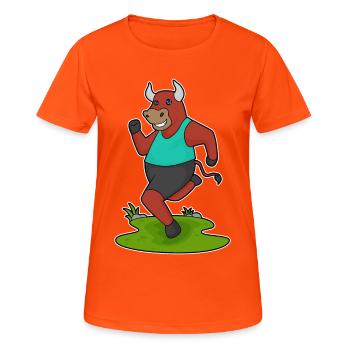 Jogging Taurus Sports de jogging - T-shirt respirant Femme - orange néon - Devant - AI Model Female 172 dark (172cm)