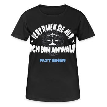 Fast ein Anwalt - Frauen T-Shirt atmungsaktiv - Schwarz - Vorne - AI Model Female 172 light (172cm)
