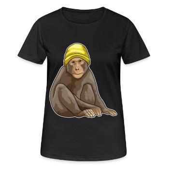 Monkey Winter Hat - Women's Breathable T-Shirt - black - Front - AI Model Female 172 light (172cm)