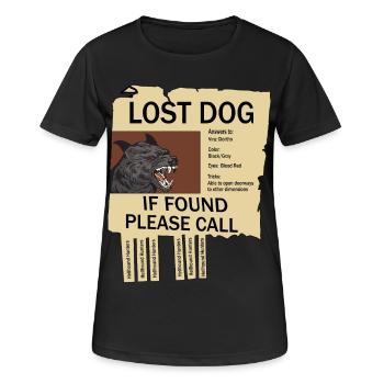 Hellhound disparu - T-shirt respirant Femme - noir - Devant - AI Model Female 172 light (172cm)