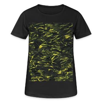 Yellow in the dark (acrylic paint) - Women's Breathable T-Shirt - black - Front - AI Model Female 172 light (172cm)