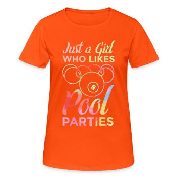 Filles de piscine - T-shirt respirant Femme - orange néon - Devant - AI Model Female 172 dark (172cm)