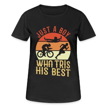 Triathlete - Women's Breathable T-Shirt - black - Front - AI Model Female 172 light (172cm)
