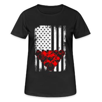 Joueur de billard américain - T-shirt respirant Femme - noir - Devant - AI Model Female 172 light (172cm)