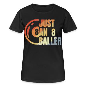 Billard 8 Ball - Frauen T-Shirt atmungsaktiv - Schwarz - Vorne - AI Model Female 172 light (172cm)