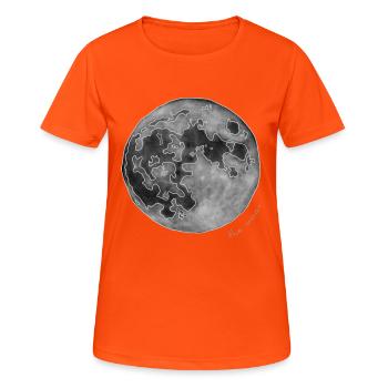 MOND - Frauen T-Shirt atmungsaktiv - Neonorange - Vorne - AI Model Female 172 dark (172cm)