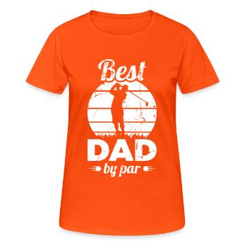 Bester Golf Vater - Frauen T-Shirt atmungsaktiv - Neonorange - Vorne - AI Model Female 172 dark (172cm)