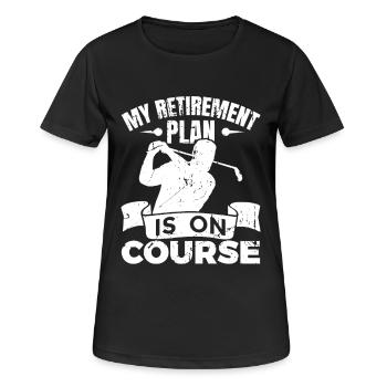 Golfspieler Ruhestand - Frauen T-Shirt atmungsaktiv - Schwarz - Vorne - AI Model Female 172 light (172cm)