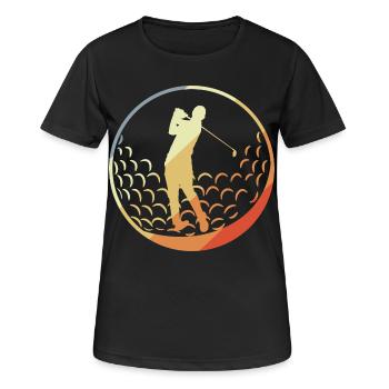 Golfspieler - Frauen T-Shirt atmungsaktiv - Schwarz - Vorne - AI Model Female 172 light (172cm)