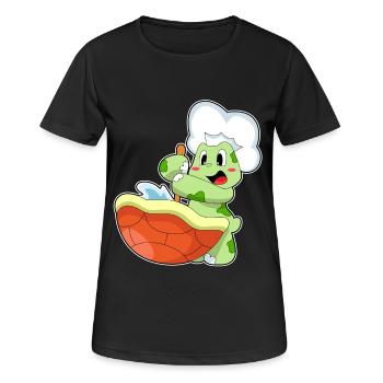 Cuisinière Tortue Cuisinière Cuisinière Cuisson - T-shirt respirant Femme - noir - Devant - AI Model Female 172 light (172cm)