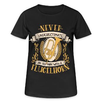 bugle musicien instrument cuivres musique cadeau - T-shirt respirant Femme - noir - Devant - AI Model Female 172 light (172cm)