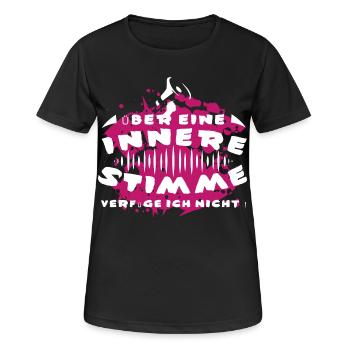 Innere Stimme - Frauen T-Shirt atmungsaktiv - Schwarz - Vorne - AI Model Female 172 light (172cm)