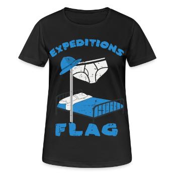 Expeditions Flagge, Herren Unterhose - Frauen T-Shirt atmungsaktiv - Schwarz - Vorne - AI Model Female 172 light (172cm)