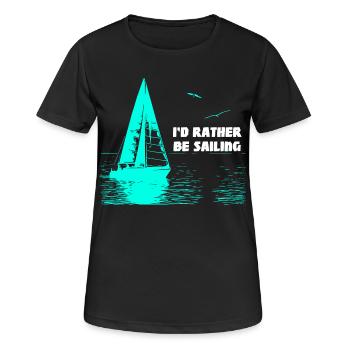 I'd rather be Sailing - Women's Breathable T-Shirt - black - Front - AI Model Female 172 light (172cm)